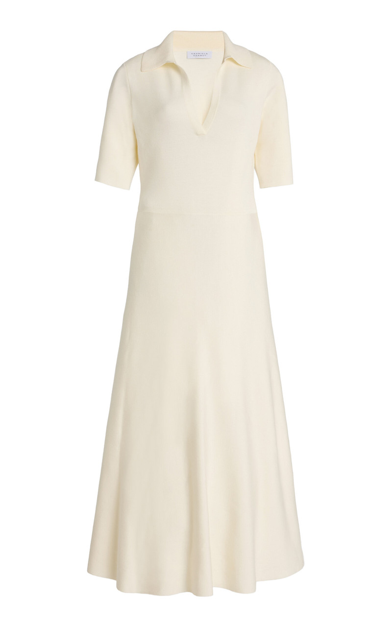Bradley Cashmere-Silk Maxi Dress ivory 1