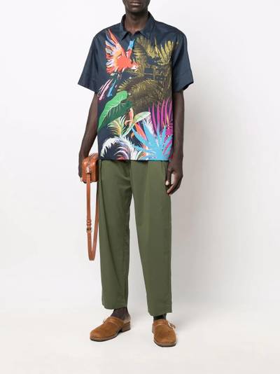 Etro tropical print short-sleeved shirt outlook