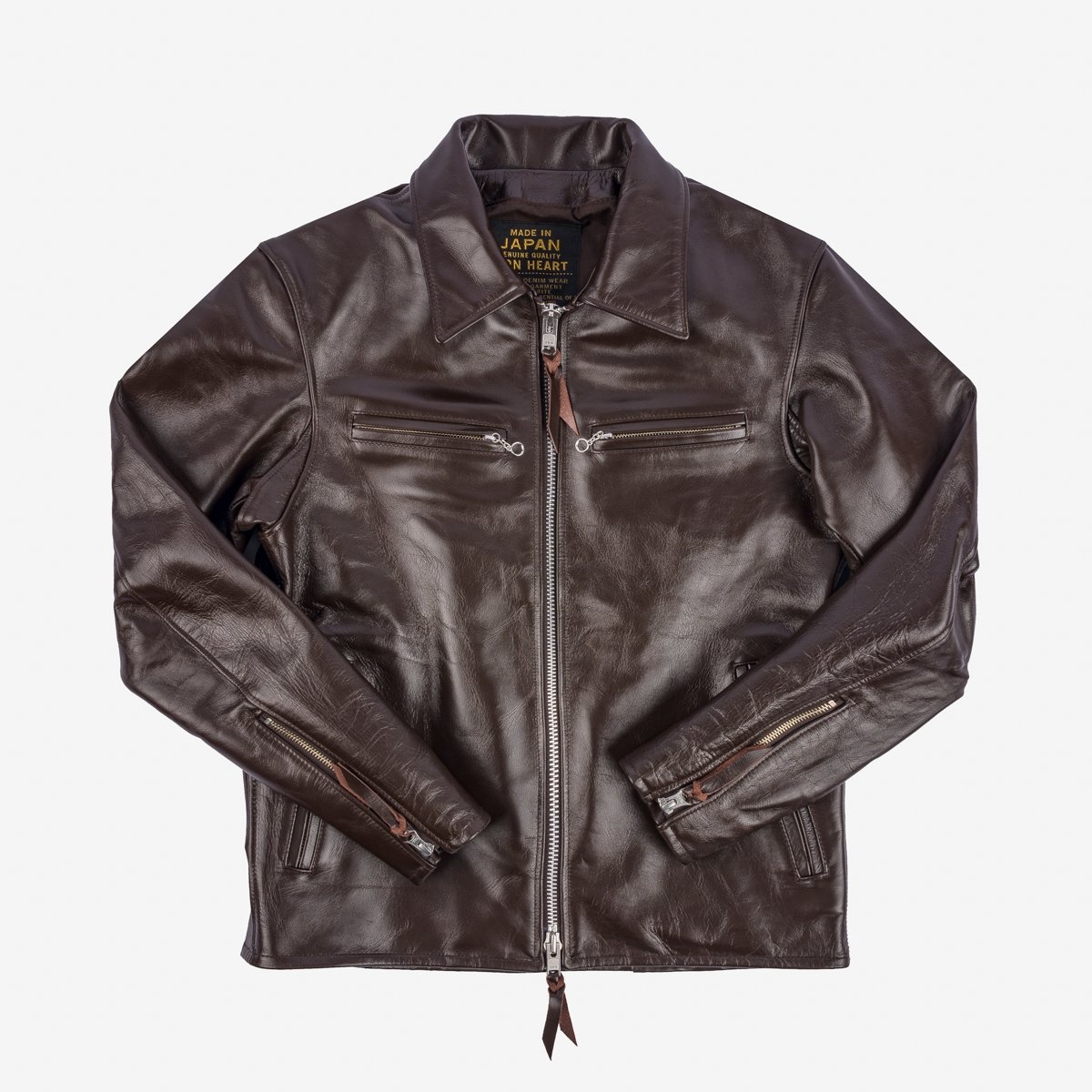 IHJ-129-BRN Japanese Horsehide Rider's Jacket - Brown - 1