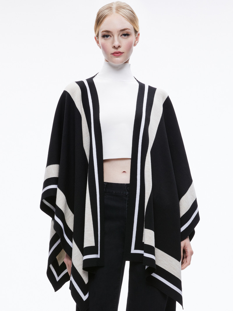 KAMALA STRIPE PONCHO 2