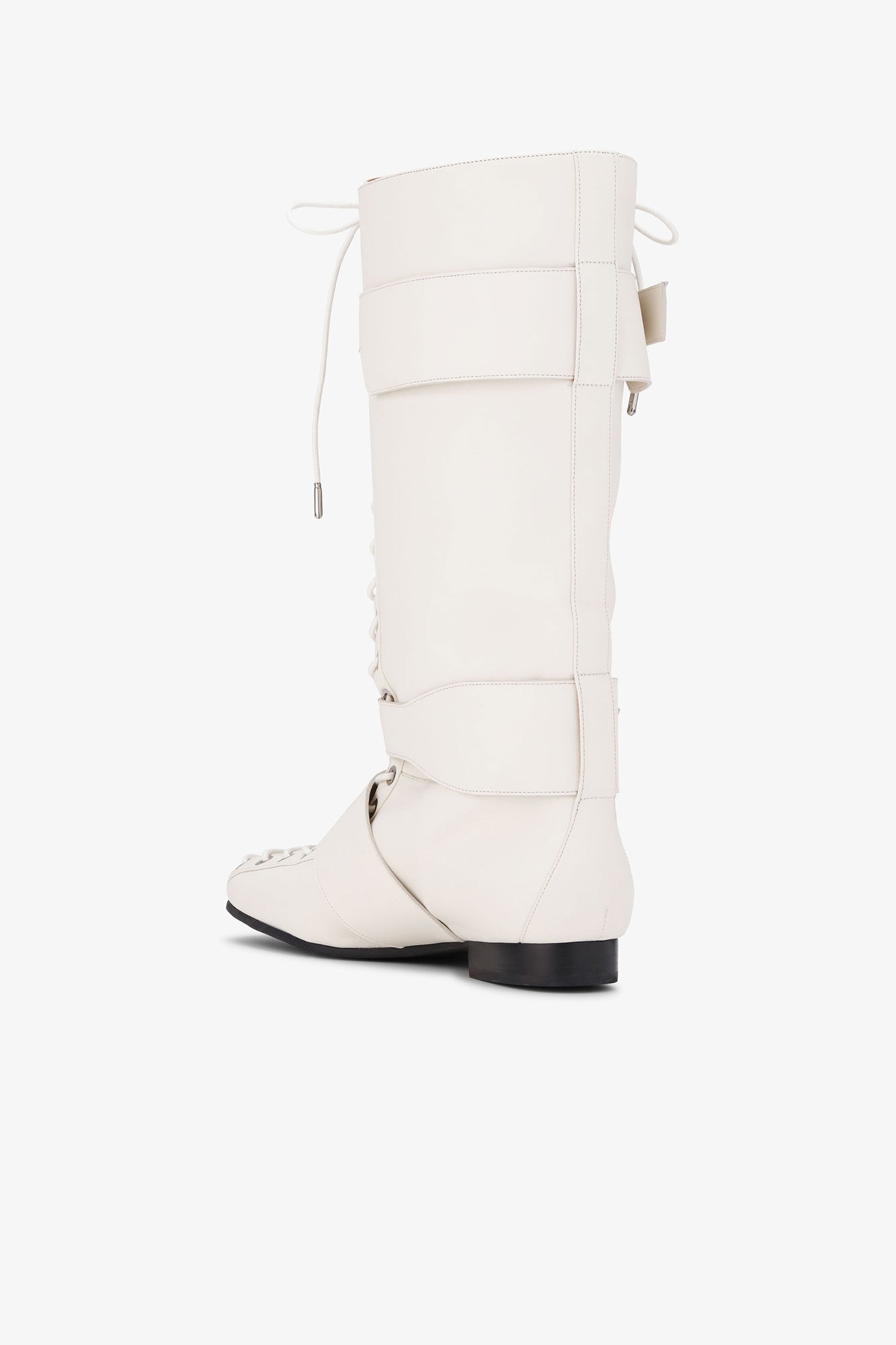 OFF-WHITE LACE-UP HIGH BOOTS - 3