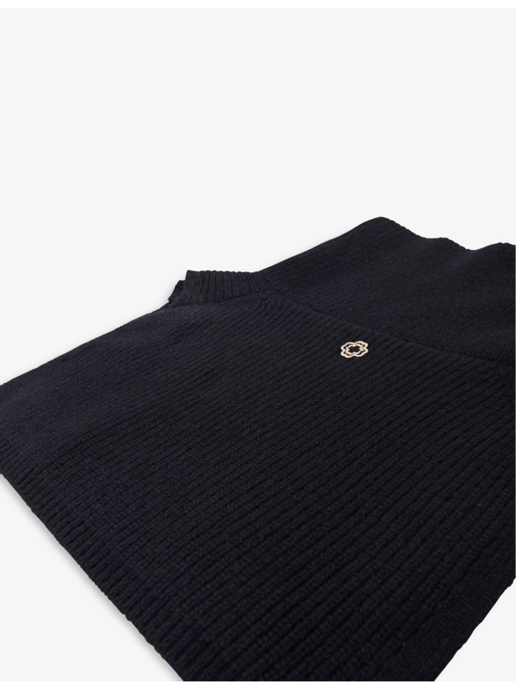 Button-embellished ribbed wool and cashmere-blend collar - 4