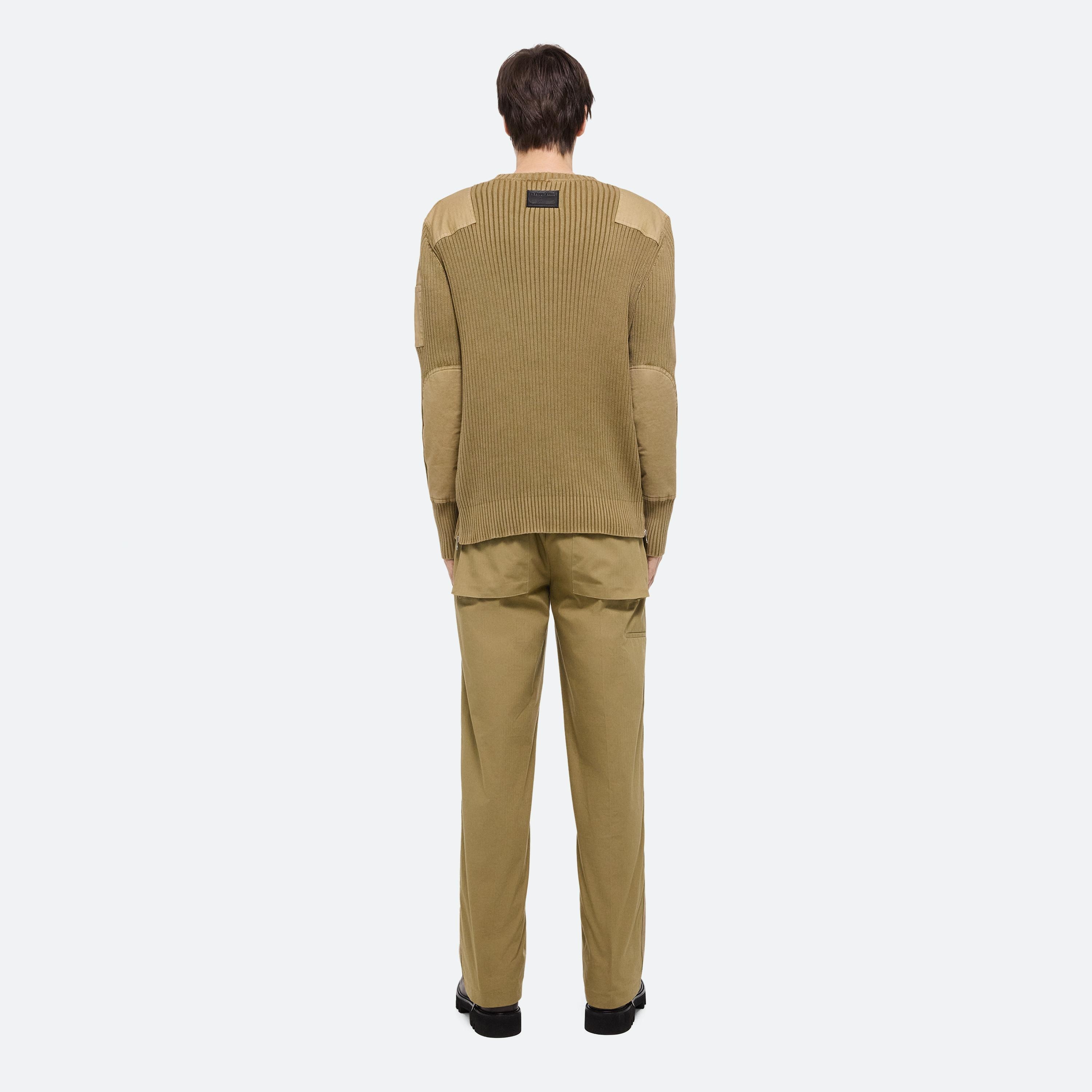 RIBBED MILITARY SWEATER - 5