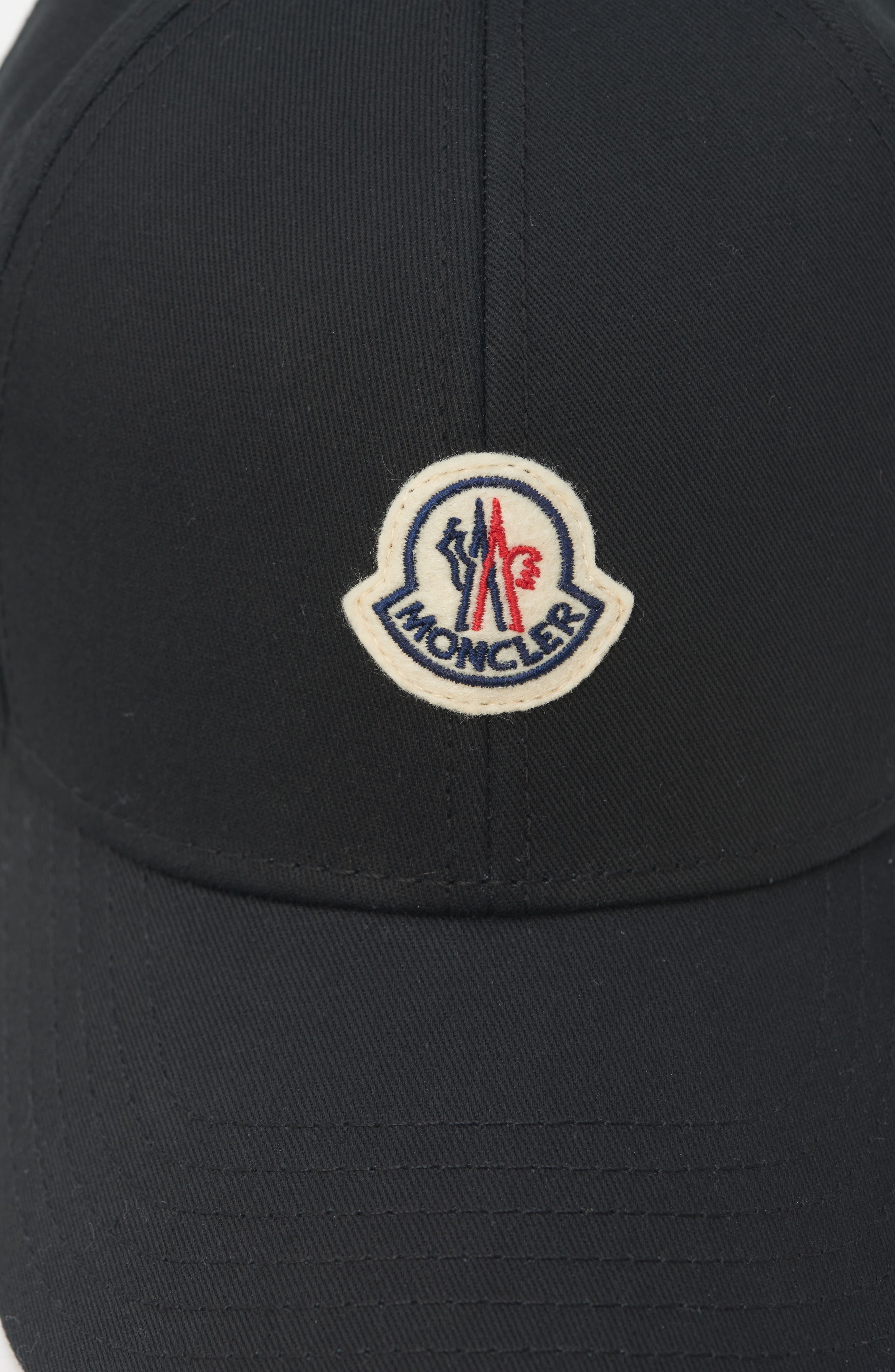 Moncler Logo Patch Adjustable Baseball Cap in Black at Nordstrom - 2