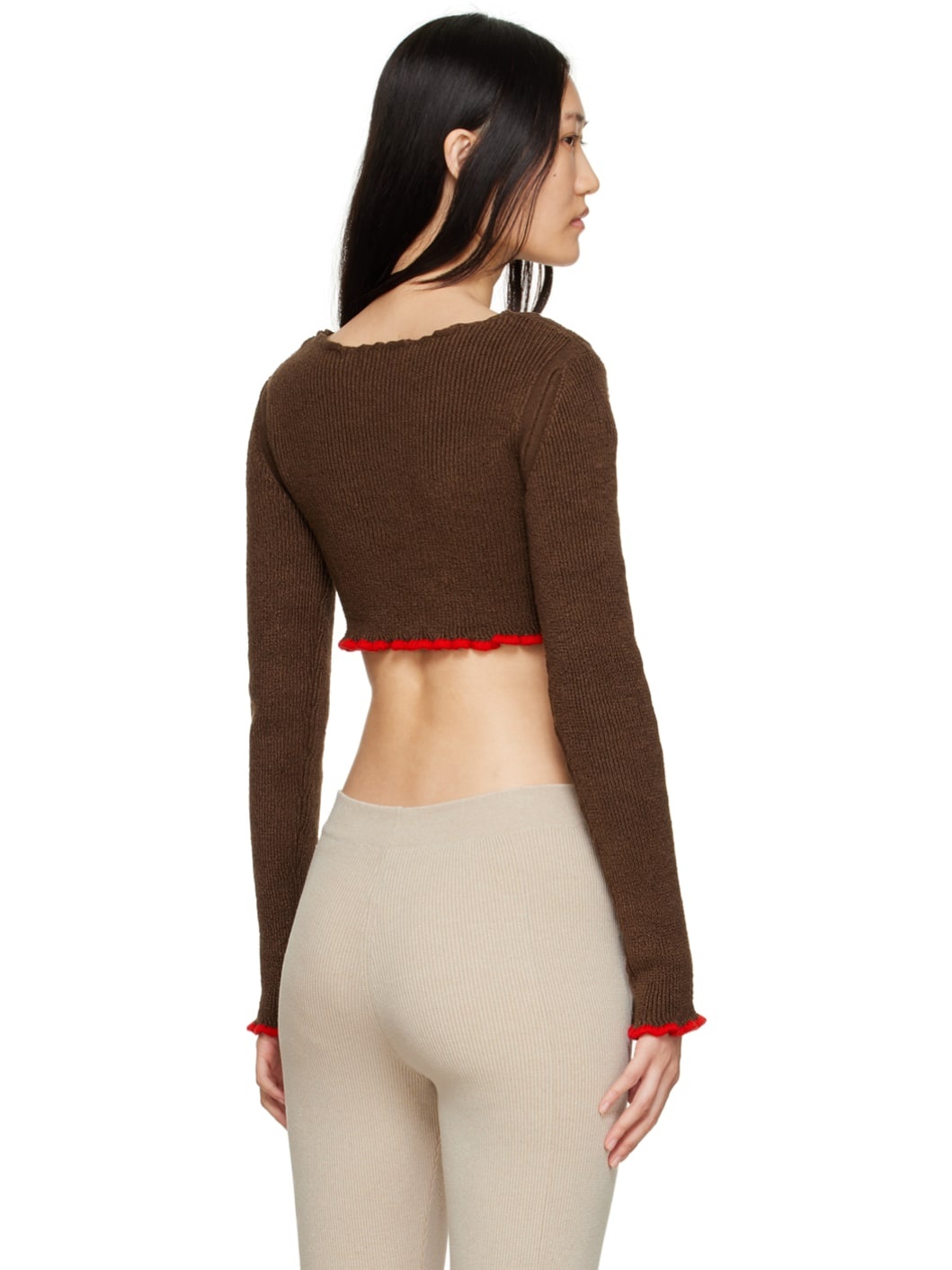 Brown & Red 'La Maille Santon' Sweater - 3