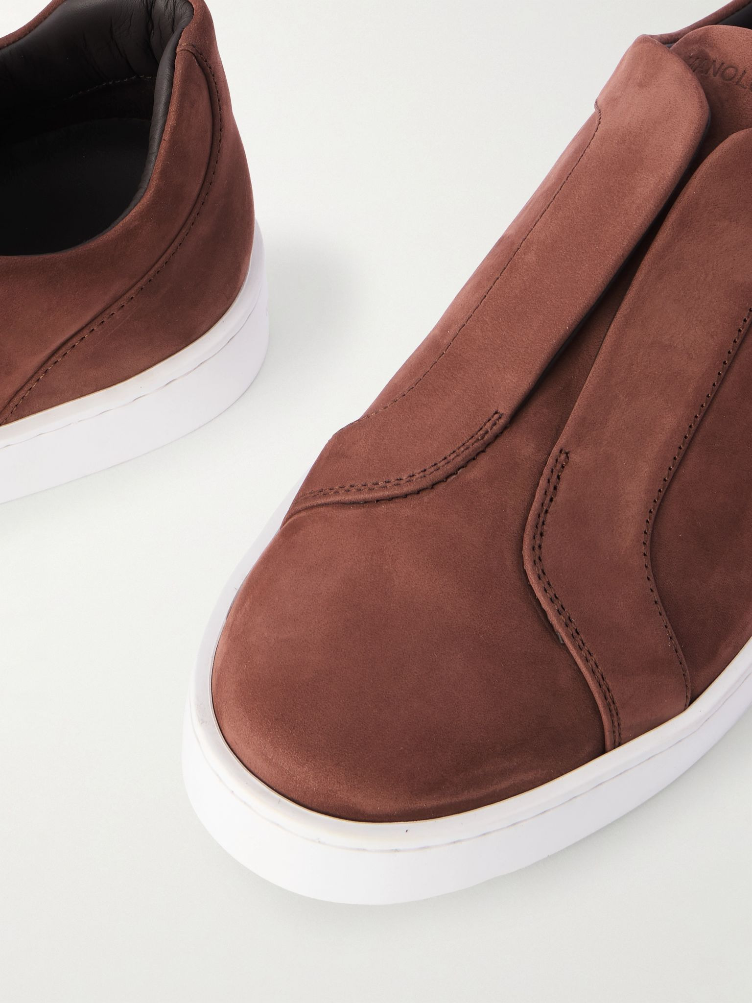 Agilio Nubuck Slip-On Sneakers Brown - 5