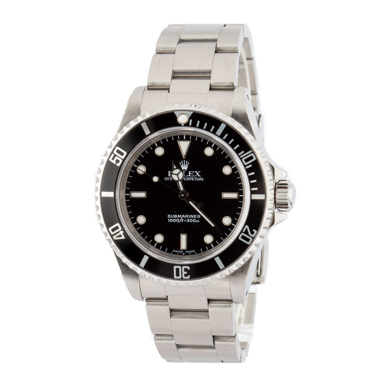 Mens Rolex Submariner 14060 No Date Dial - 2