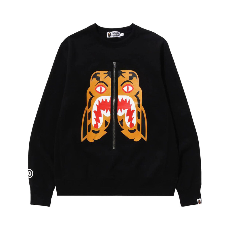 BAPE Tiger Crewneck 'Black' - 1