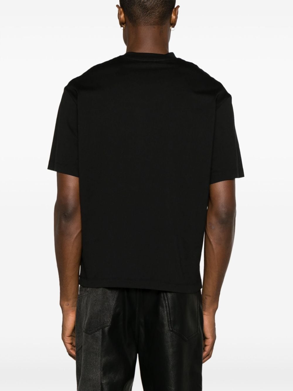 Thunderbolt-patch cotton T-shirt - 4