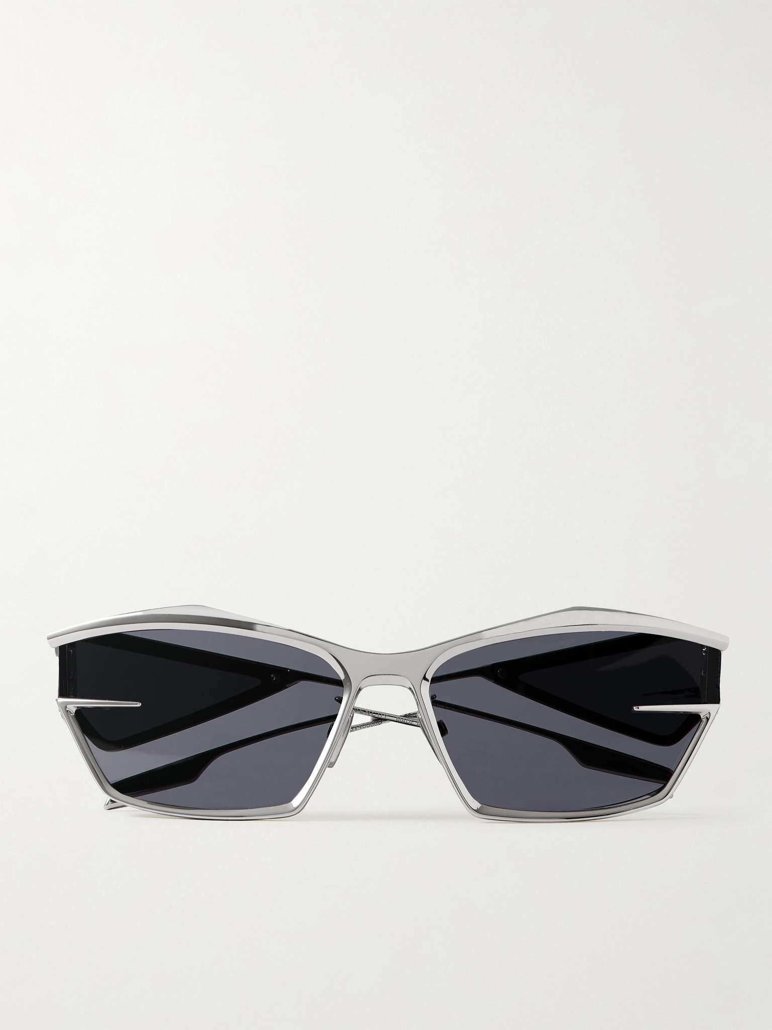 Giv Cut Cat-Eye Silver-Tone Sunglasses - 1
