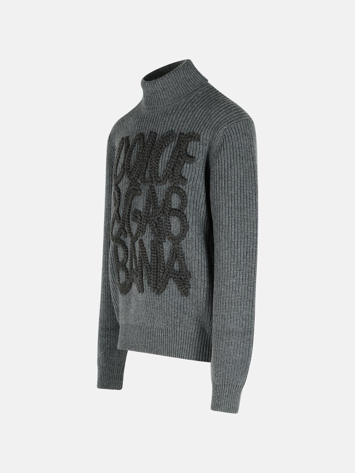 I GREY VIRGIN WOOL SWEATER - 2