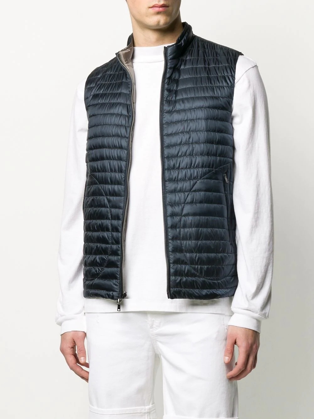 zip-up padded gilet - 4