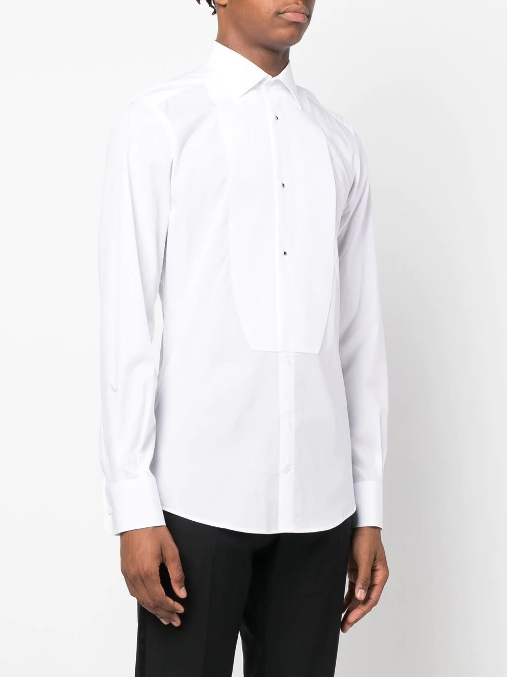 dart-detail cotton shirt - 3