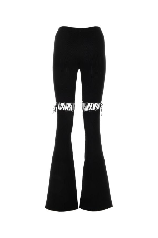 Black viscose stretch pant - 2