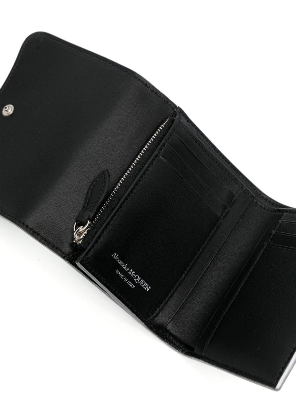 tri-fold metallic leather wallet - 3