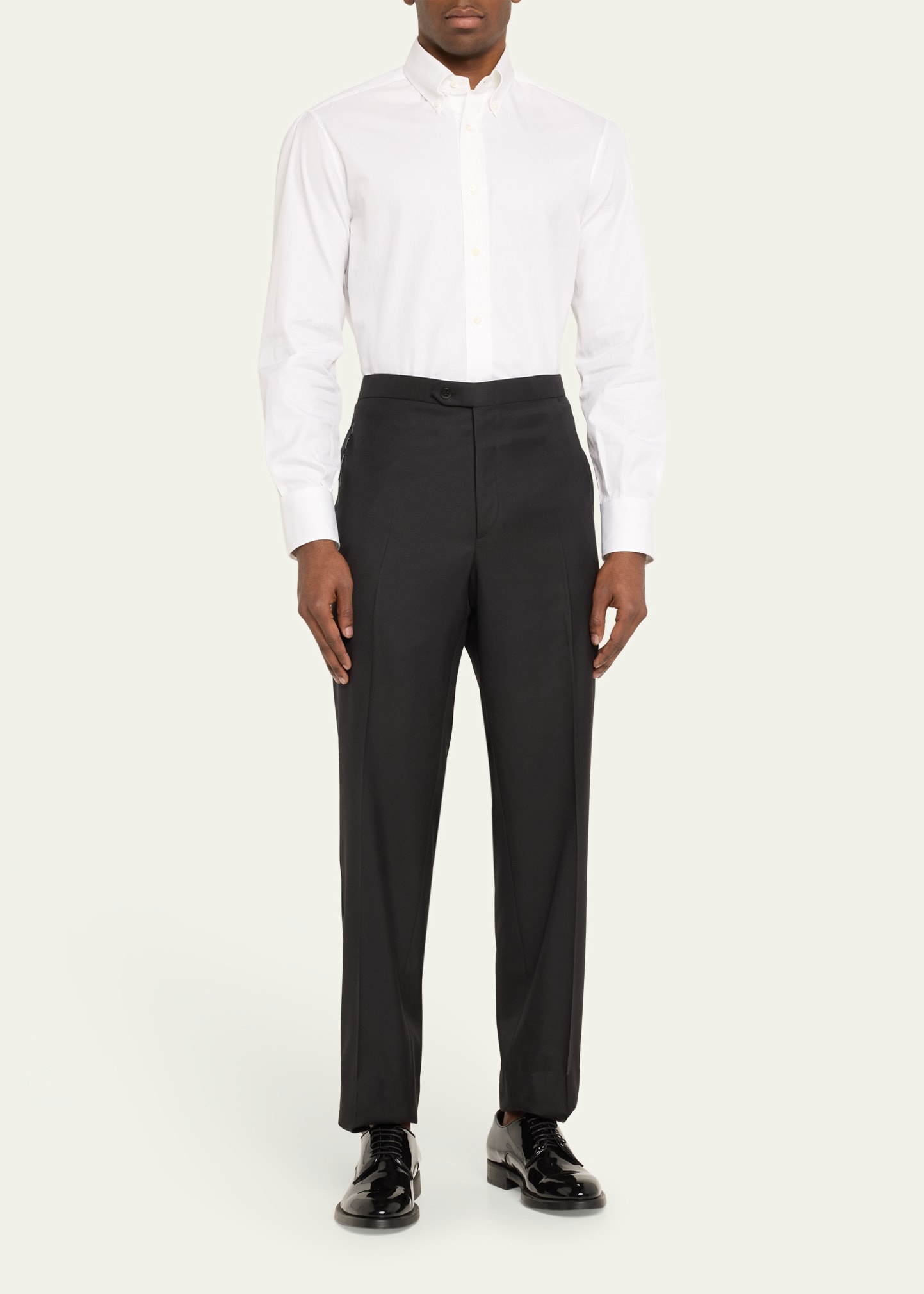 Men's Wool Tuxedo Trousers - 2