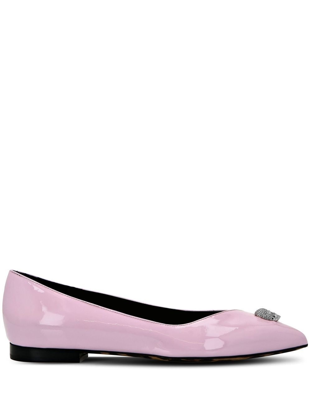 Skull-charm ballerina shoes - 1