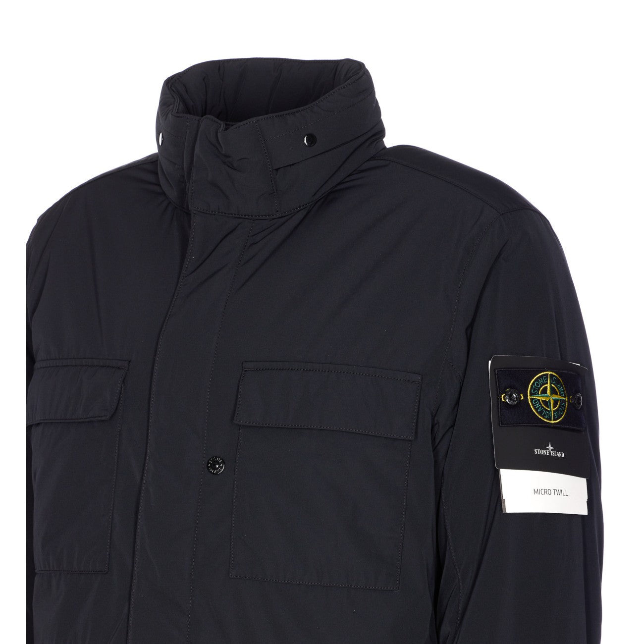 Stone Island Men Micro Twill Logo Down Jacket - 2