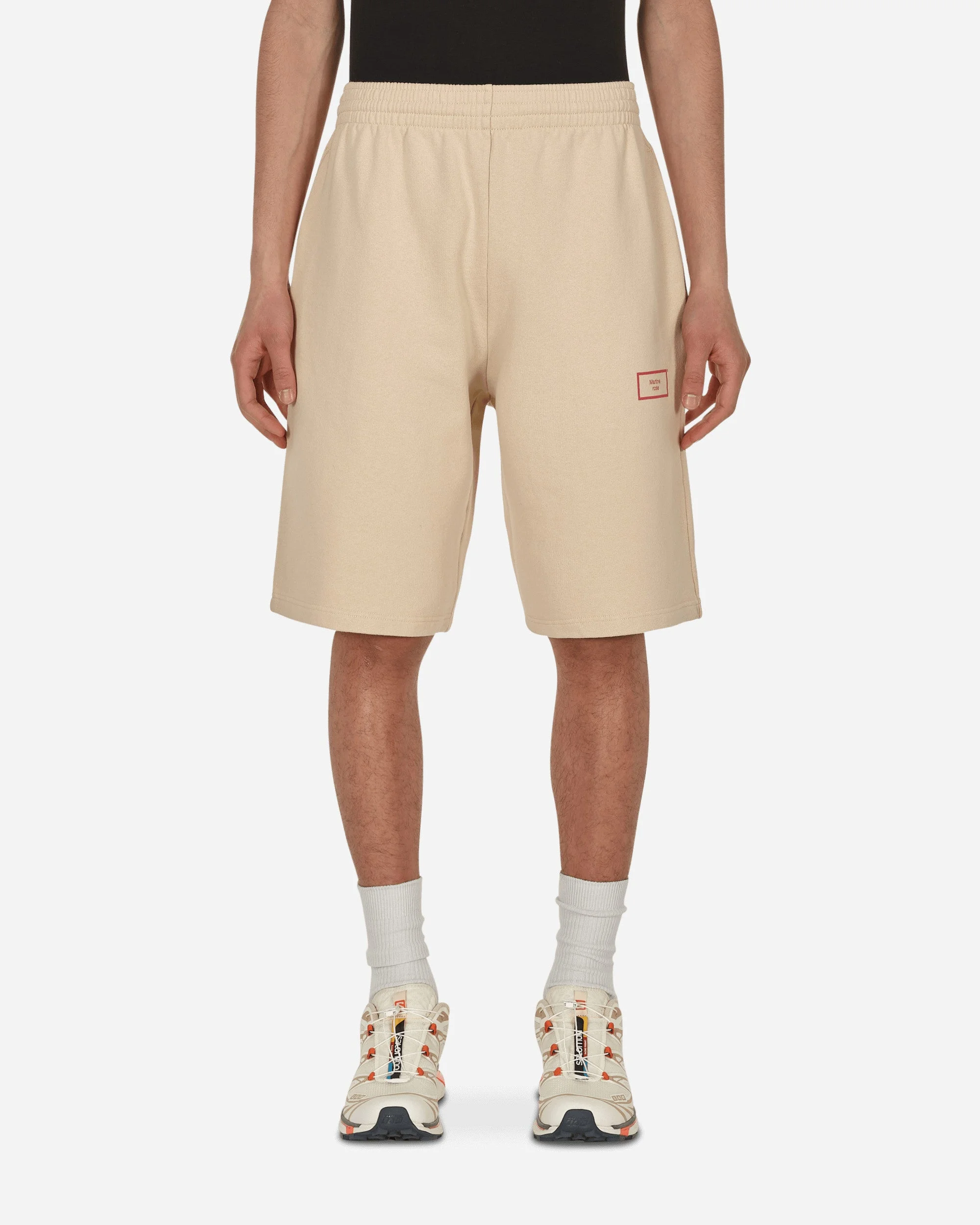 Logo Wide Leg Shorts Beige - 1