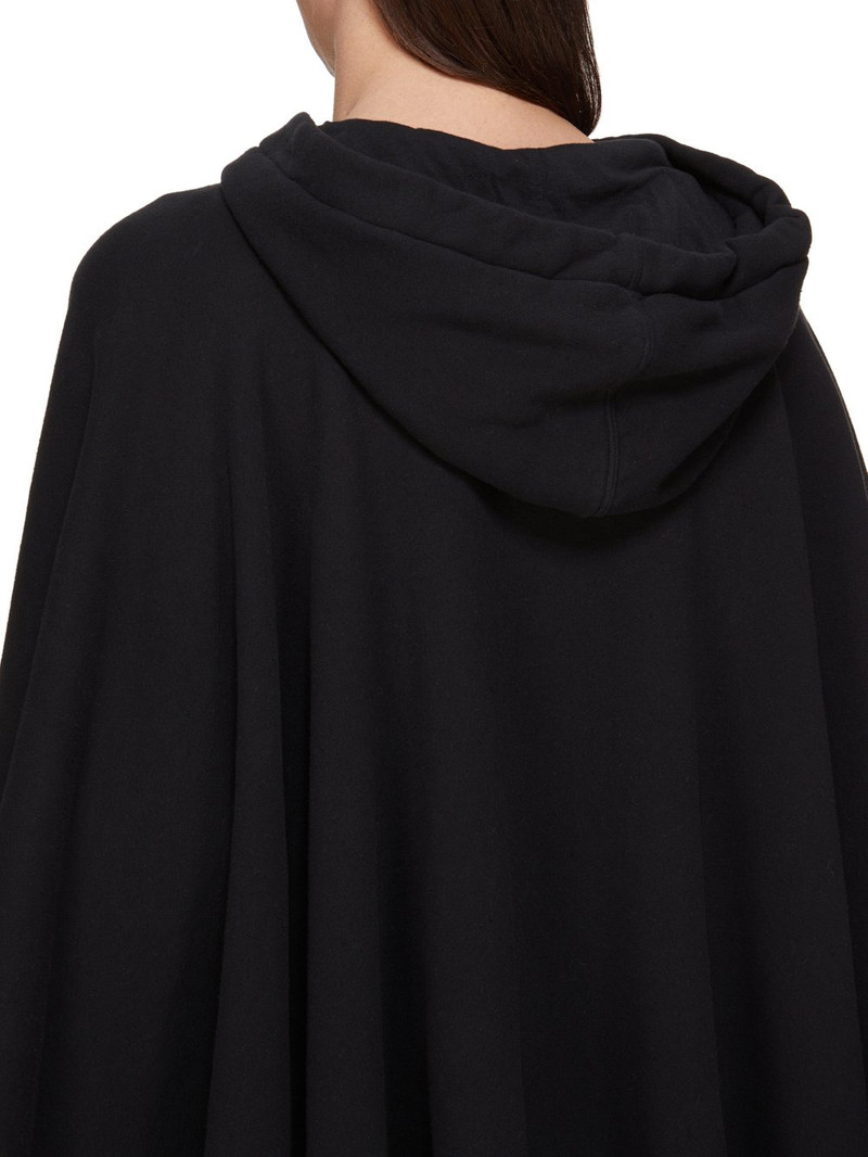 raw-edge drawstring poncho hoodie 5