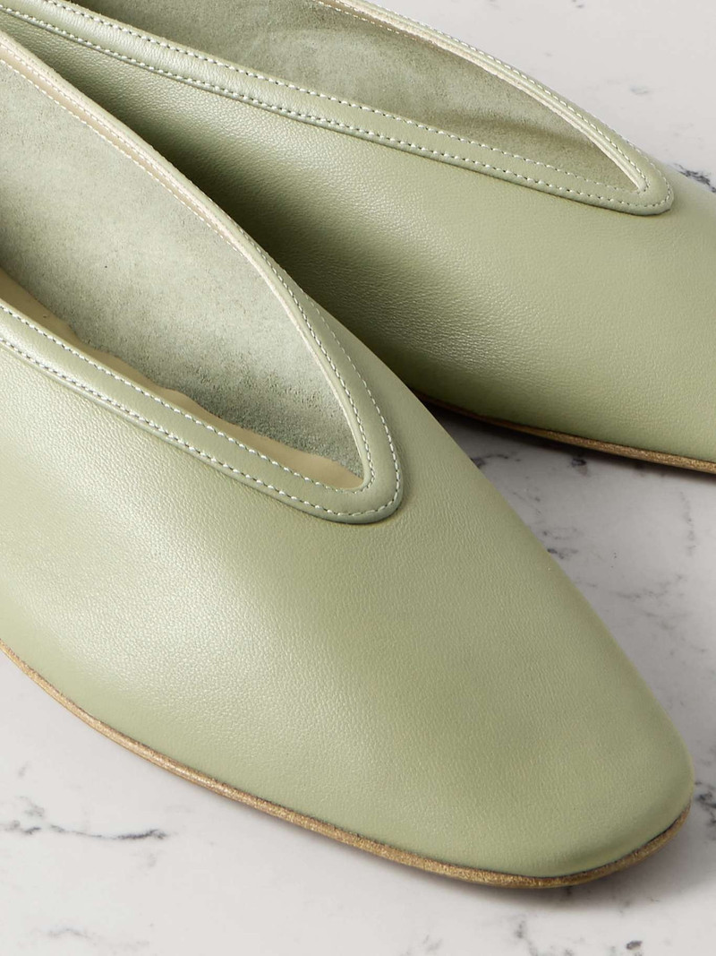 Luna leather ballet flats Green 4