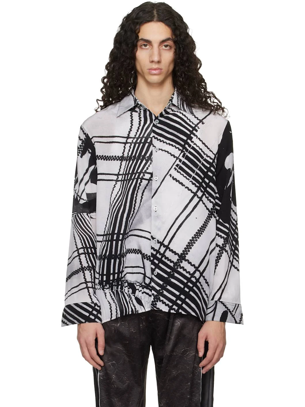 Black & White Clothing Facilities Silk Shirt - 1