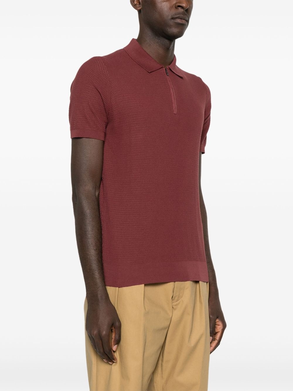 patterned-jacquard polo shirt - 3