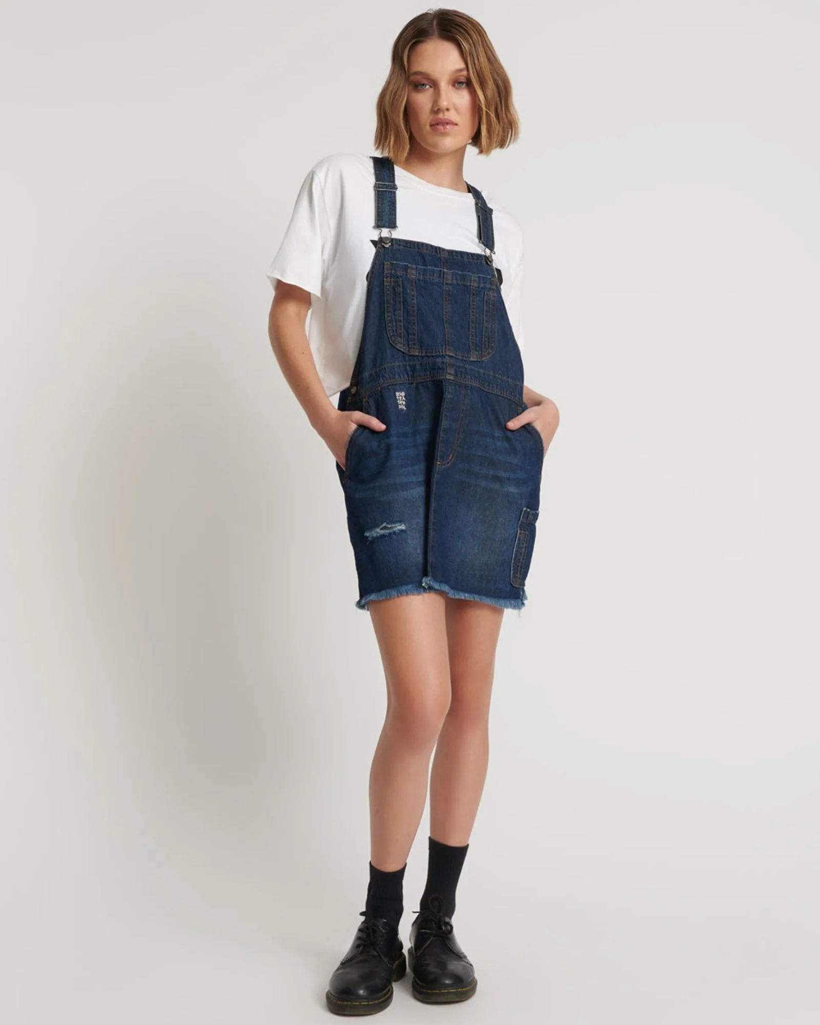 Stanton St Denim Mini Pini Dress - Royal Blue - 1