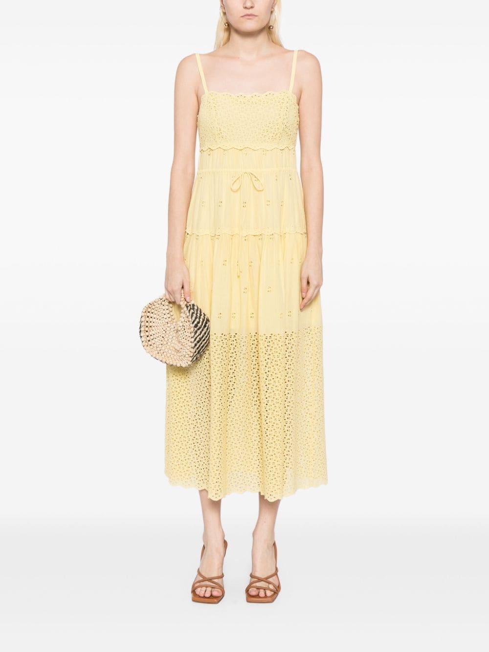 Isadore broderie-anglaise midi dress - 2