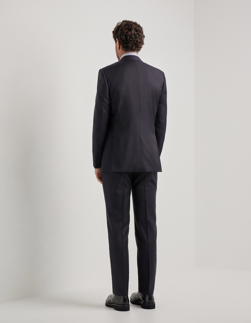 LIGHT BLUE DENIM-EFFECT WOOL REGULAR-FIT SUIT 28