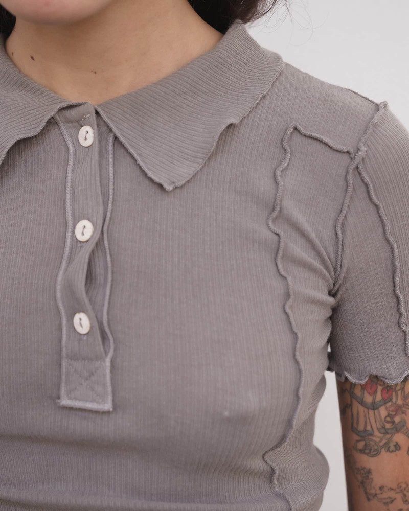 Omato Polo Tee Shirt - Organic Cotton Rib 5