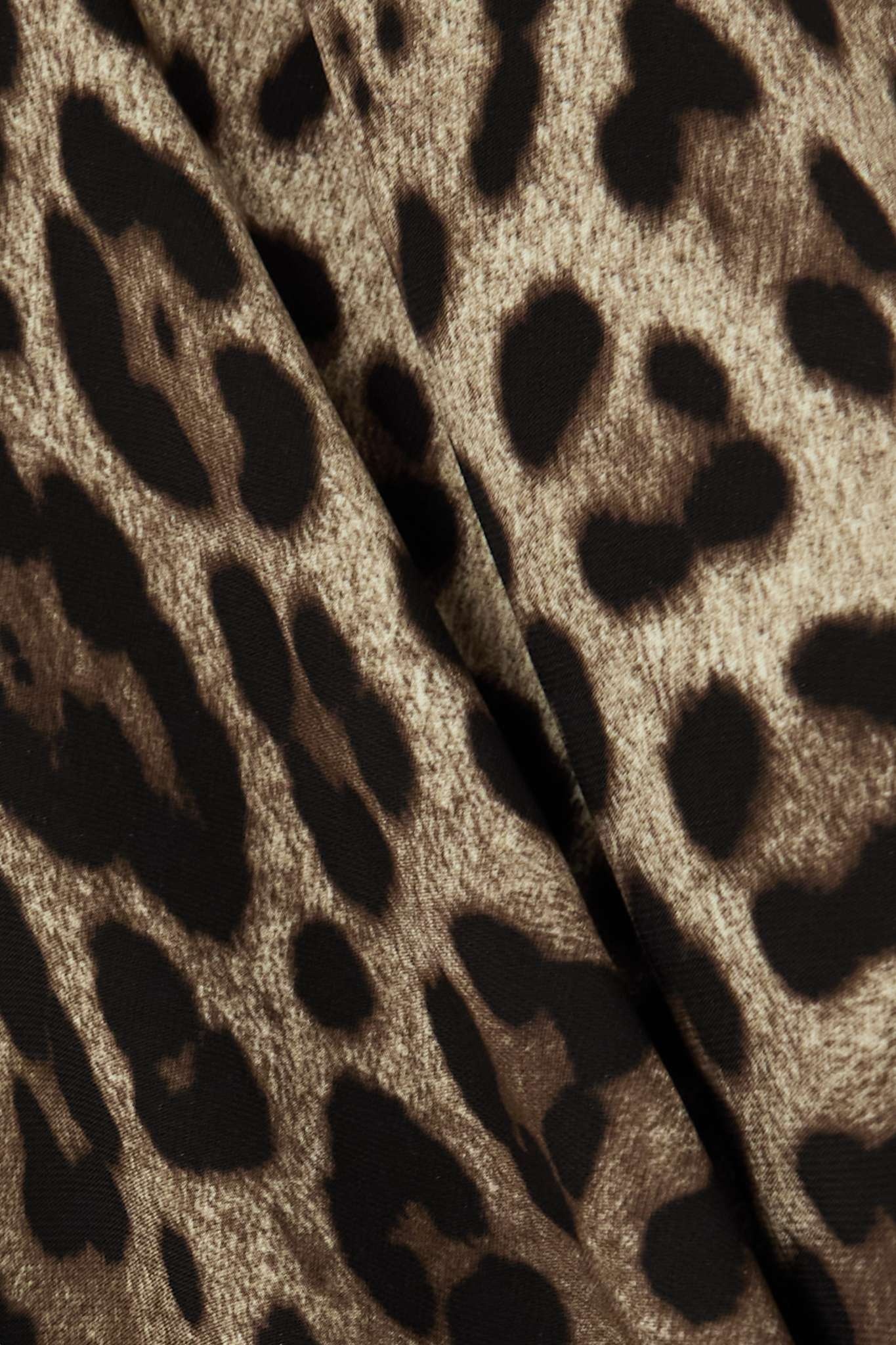 Leopard-print stretch-satin mini dress - 4