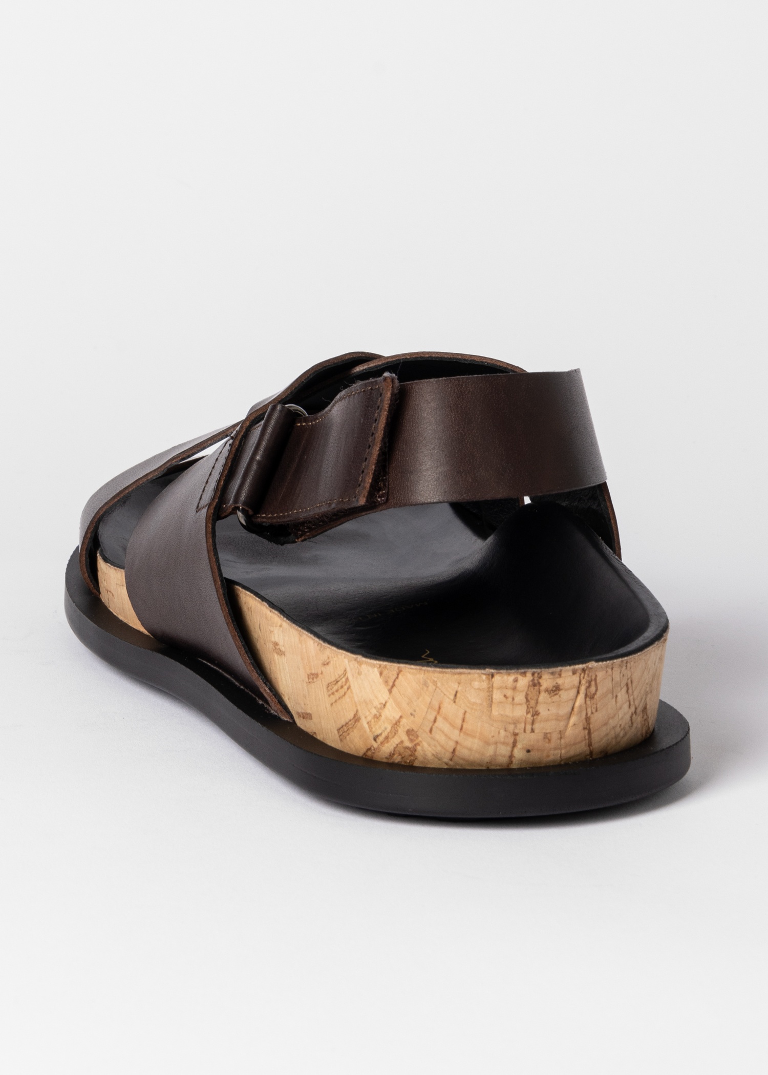 Dark Brown Leather 'Paros' Sandals - 5