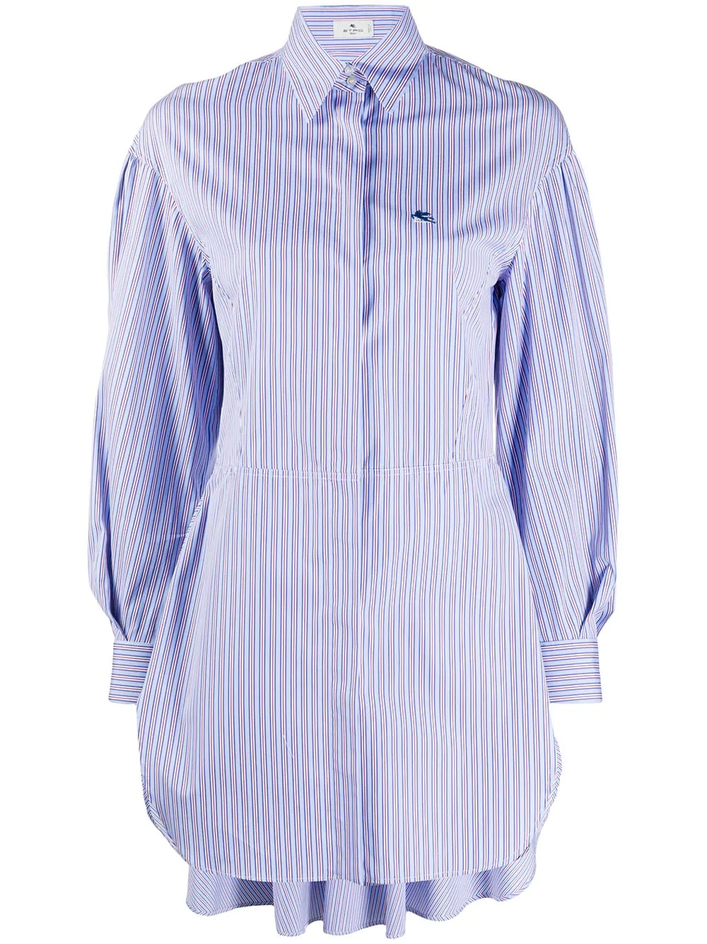 long-line striped shirt - 1