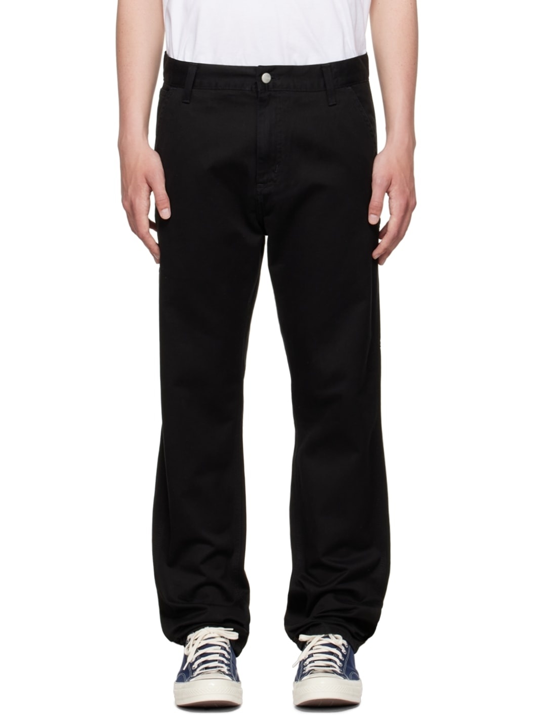 Black Cotton Trousers - 1