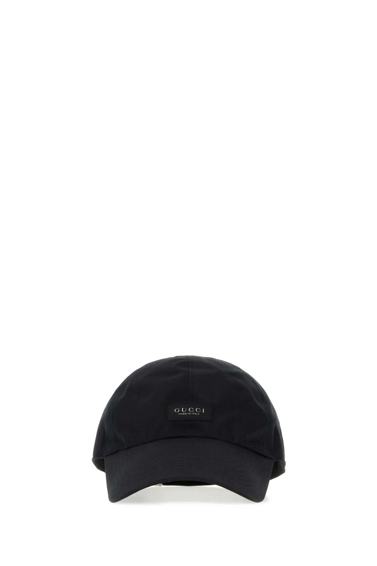 Gucci Men Black Gabardine Baseball Cap - 1