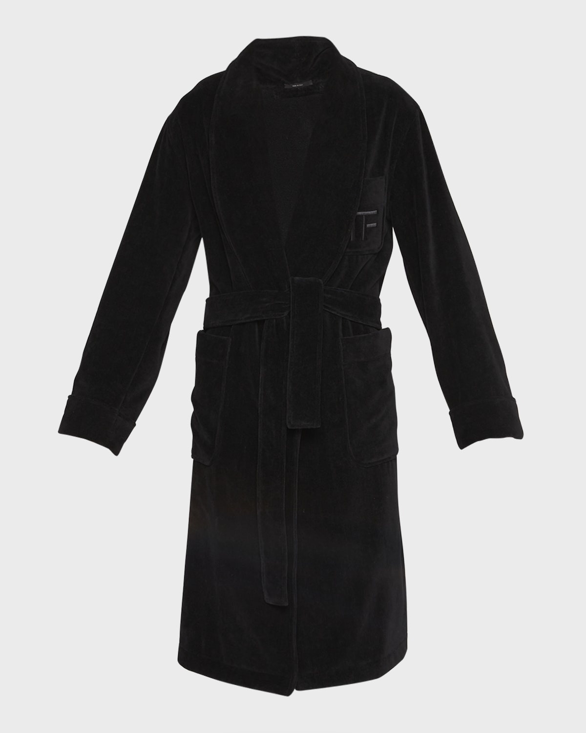 Men's Tonal TF-Logo Cotton Robe - 1