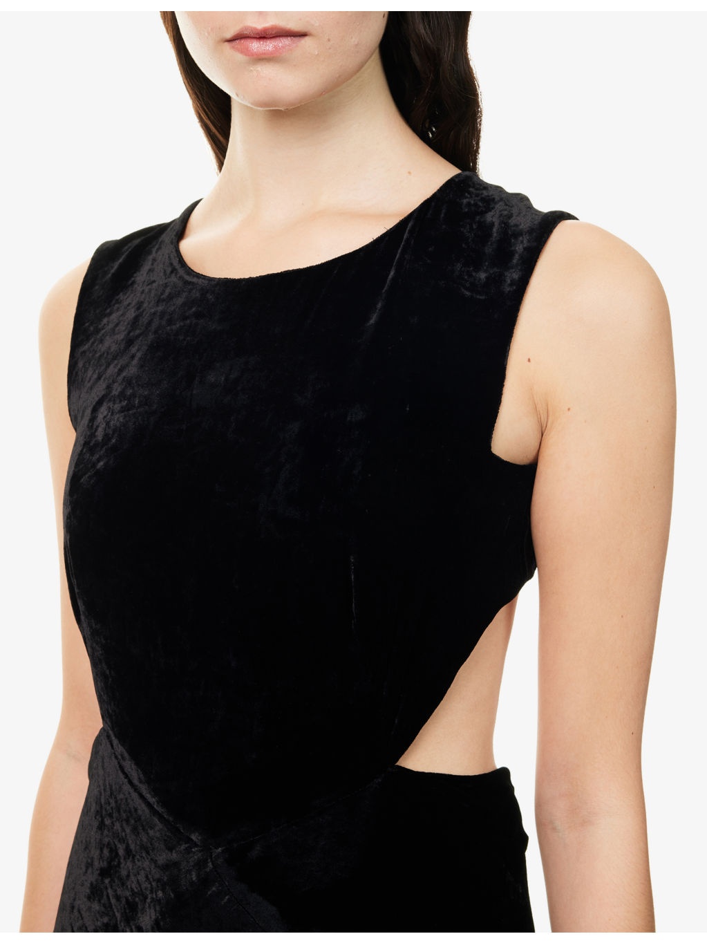 Open Back Sleeveless Woven Gown - 5