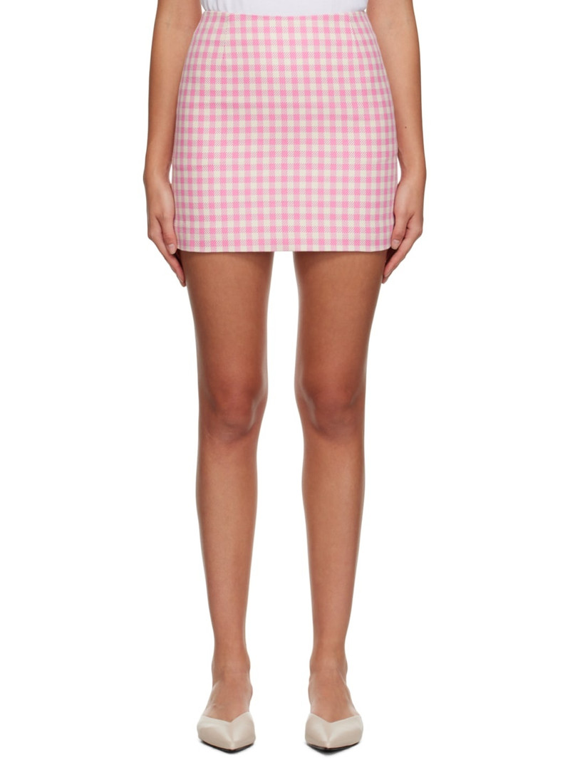 Pink Check Miniskirt 1