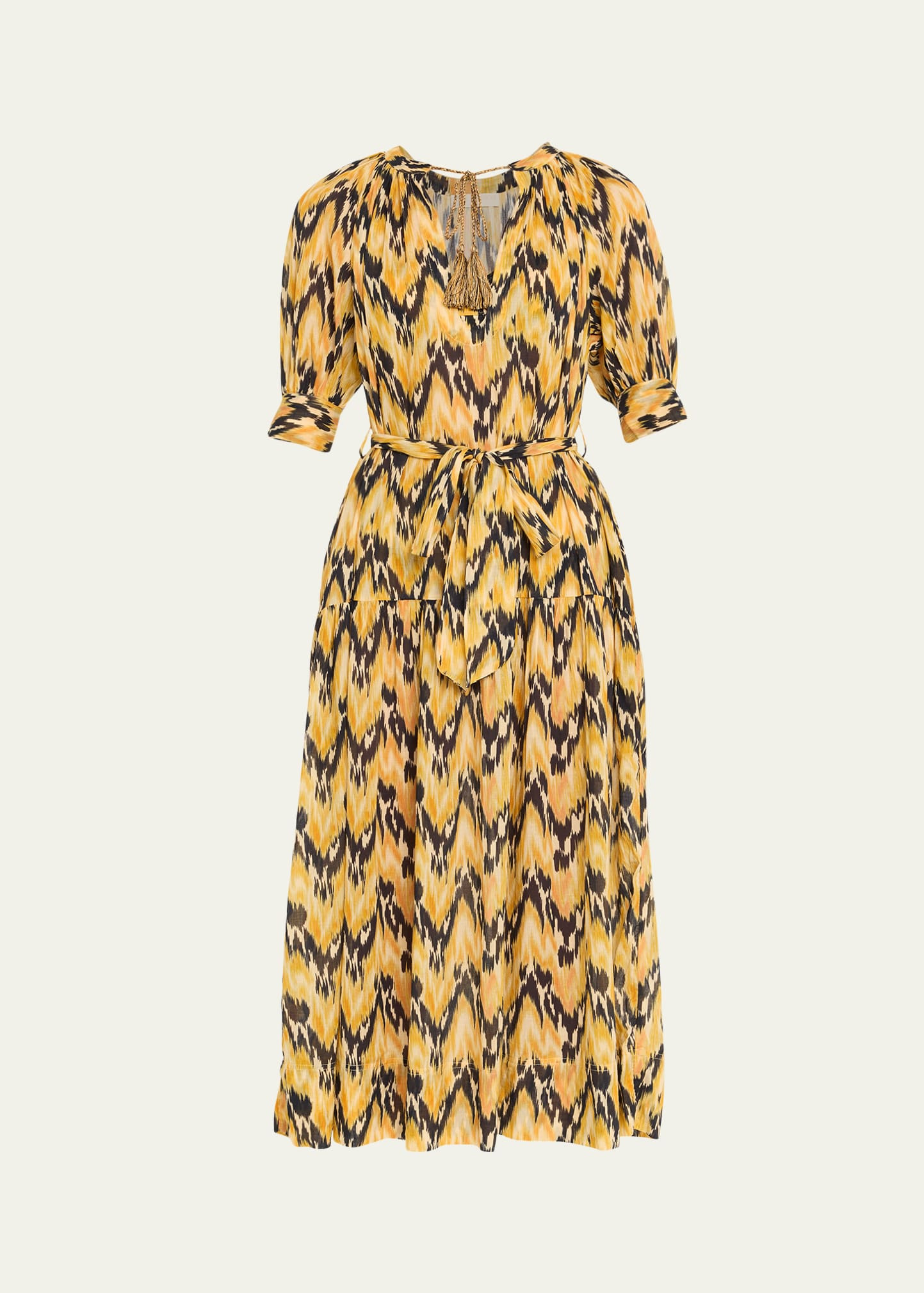 Selena Puff-Sleeve Maxi Dress Coverup - 1