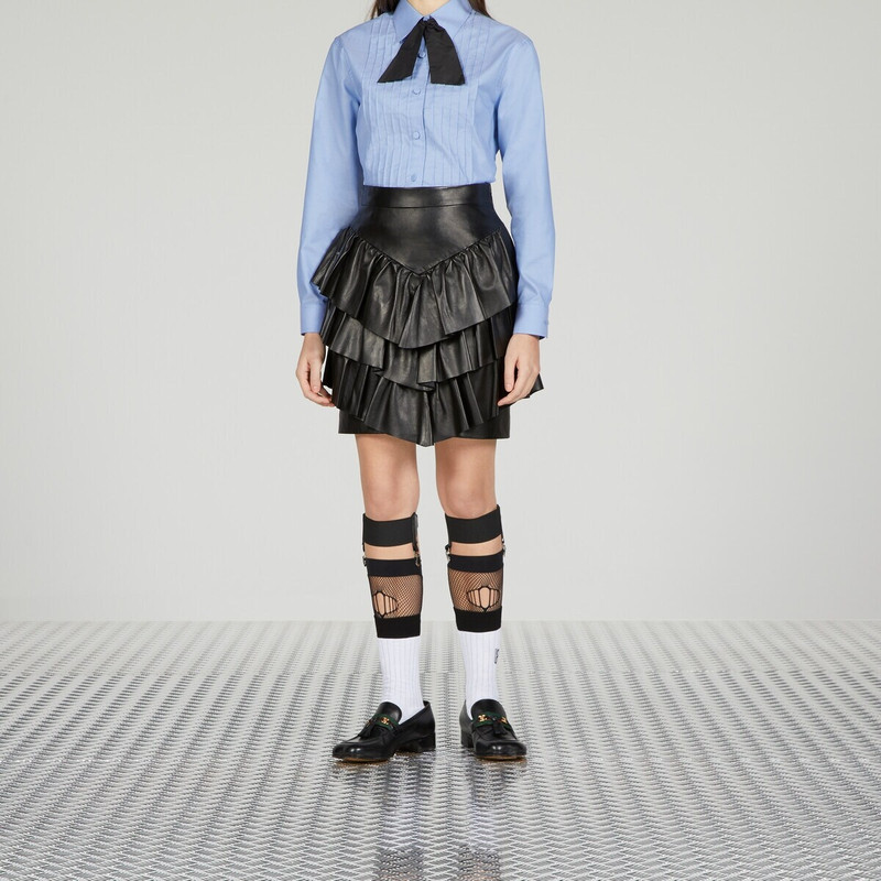 Leather ruffle skirt 6