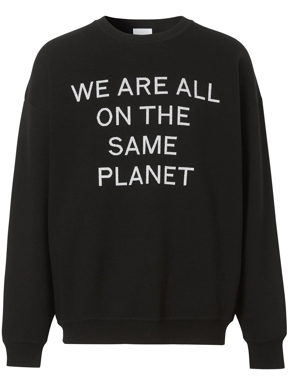 intarsia-knit slogan jumper - 1