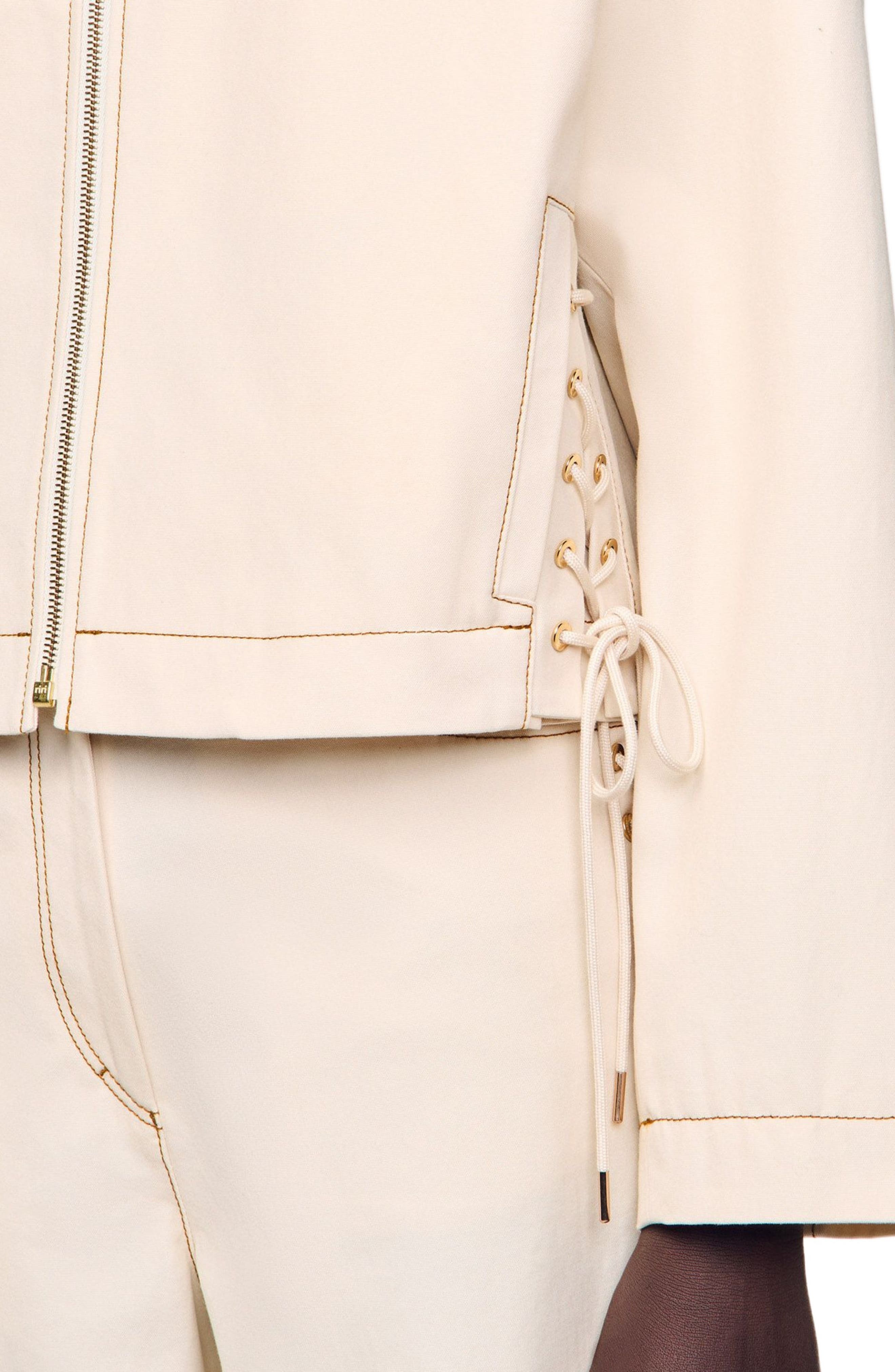 SANDRO Denim lace-up jacket at Nordstrom - 4