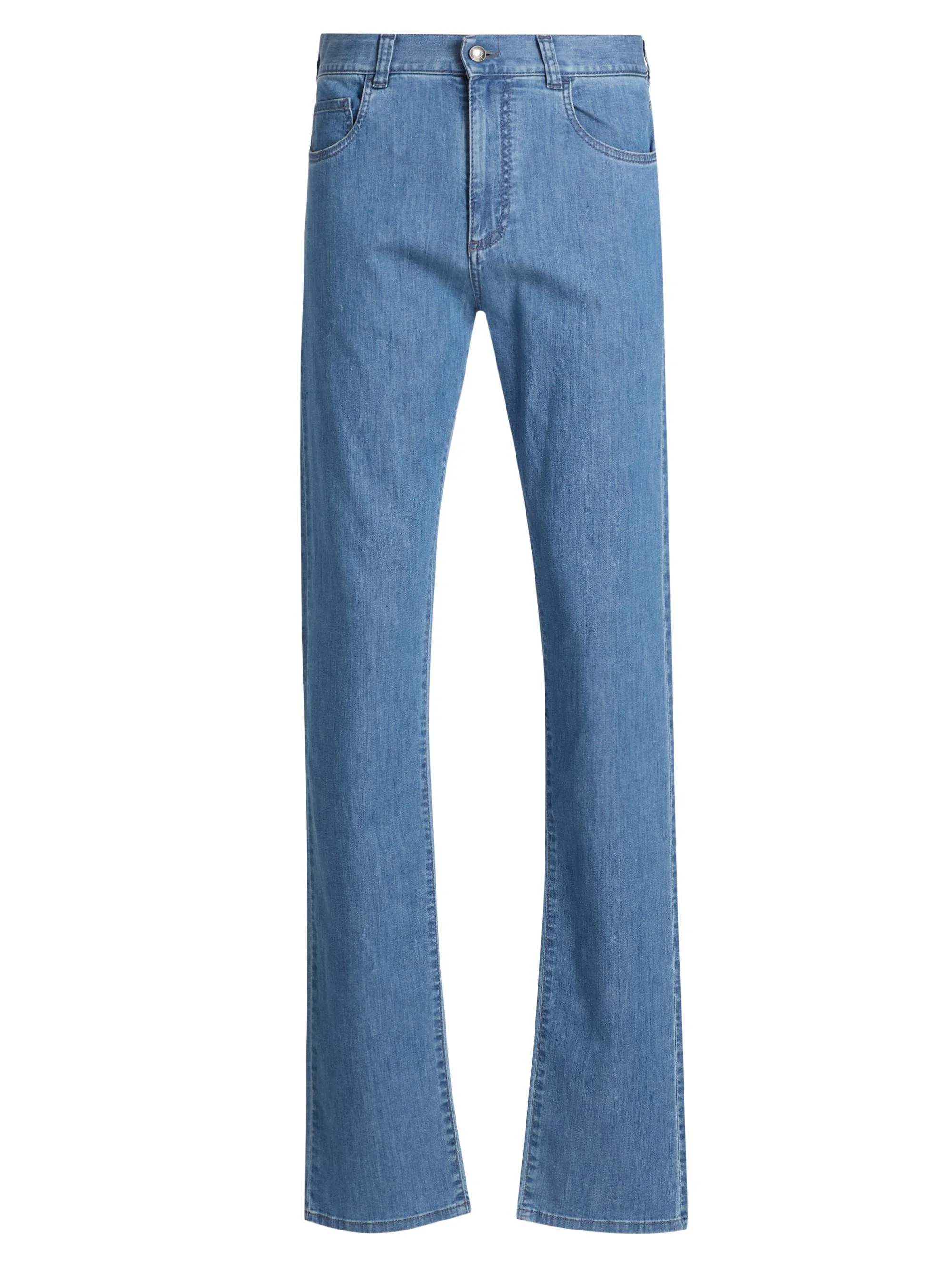 Men's Lightweight Stretch-Cotton Jeans - Blue - 1
