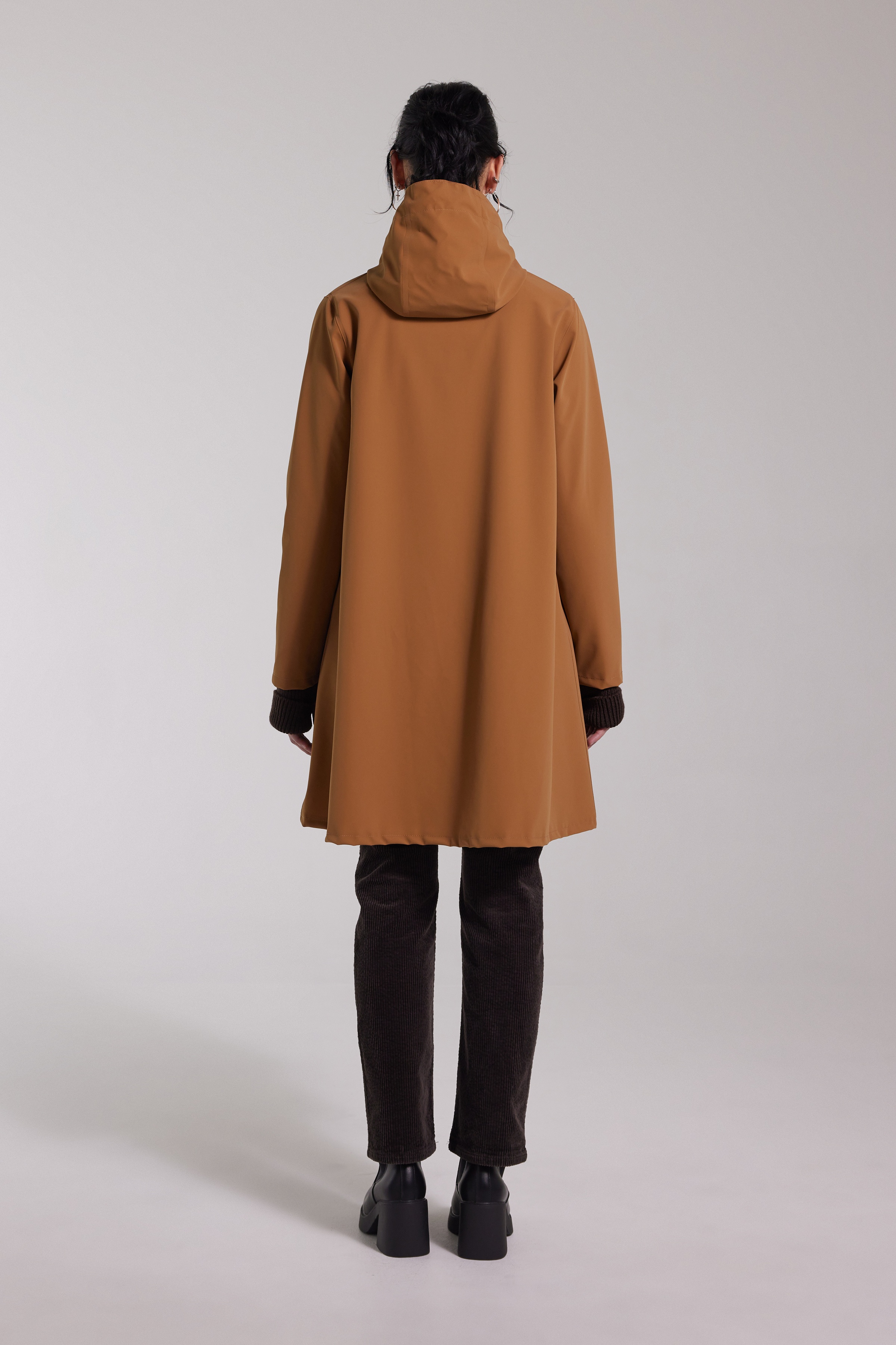 Mosebacke Lightweight Matte Zip Raincoat Cognac - 6
