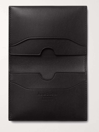 Acne Studios Logo-Print Leather Billfold Wallet outlook