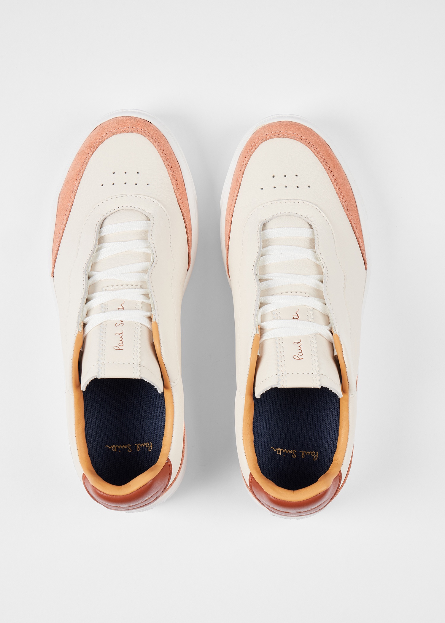 Women's Ecru Leather 'Vivian' Trainers - 3