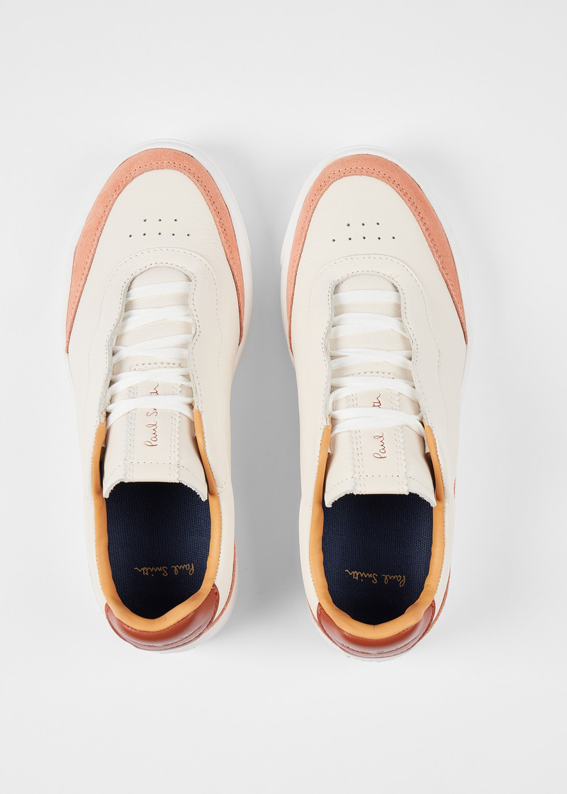 Women's Ecru Leather 'Vivian' Trainers 3