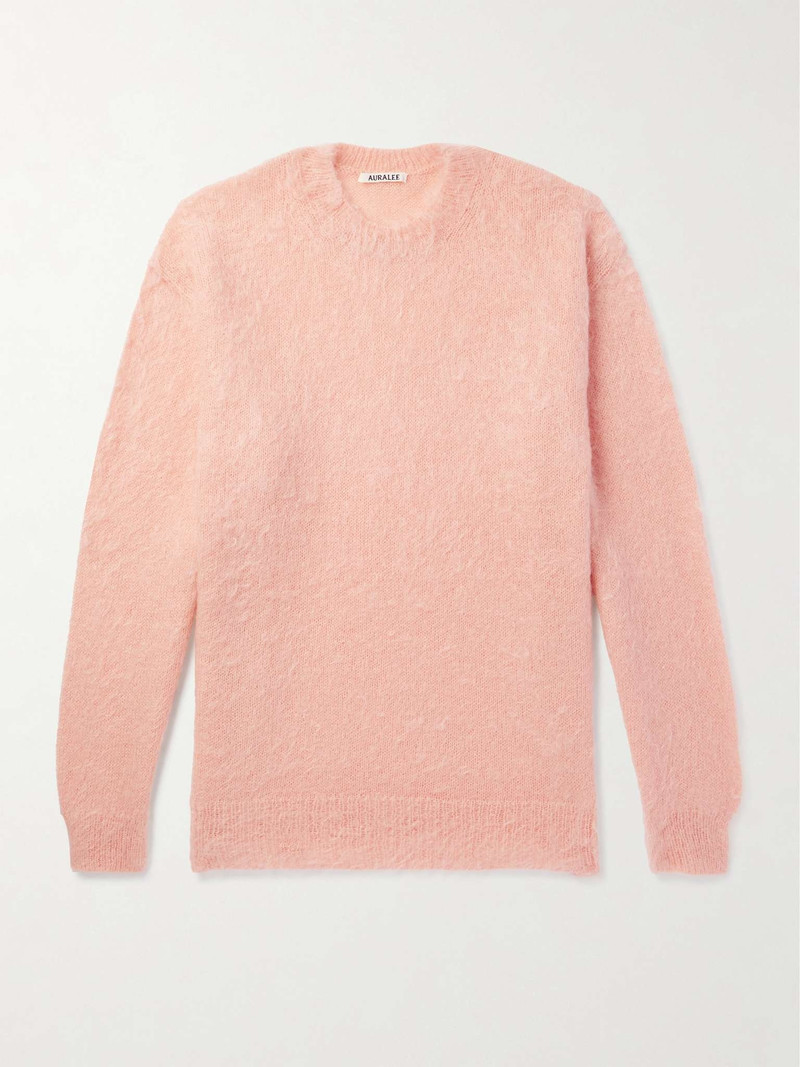 Oversized Brushed Mohair and Wool-Blend Sweater - 1