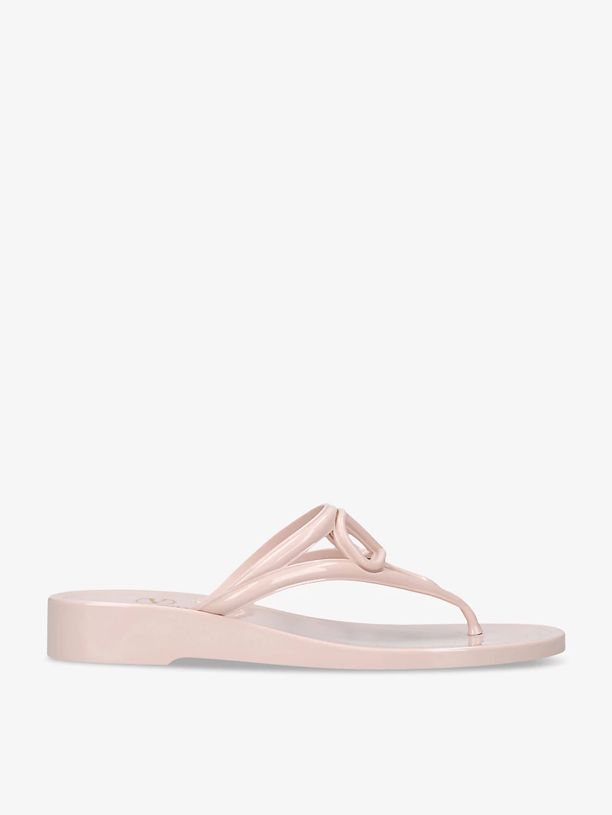 VLOGO rubber thong sandals - 1